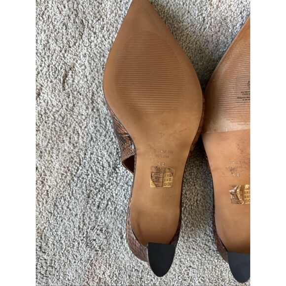 NWOB Anthropologie sling back pumps in multi snakeskin, Sz38 $169 - Picture 8 of 8